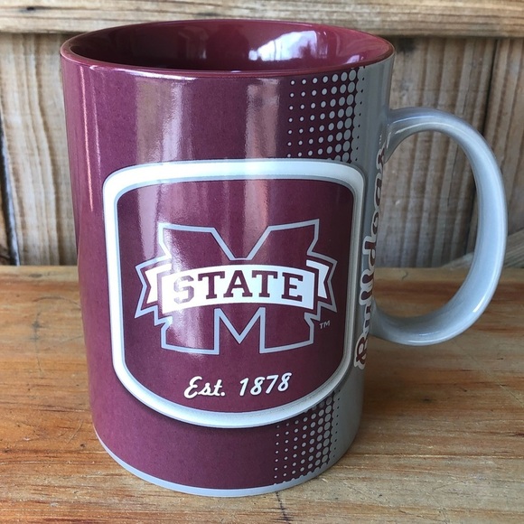 The Memory Company MS State Jumbo 32oz Ceramic Coffee Mug Maroon Gray & White - Picture 4 of 7